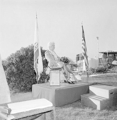 Ellen Virginia (Clark) Revelle, Ellen Browning Scripps Memorial Pier rededication ceremony, Scripps Institution of Oceanography