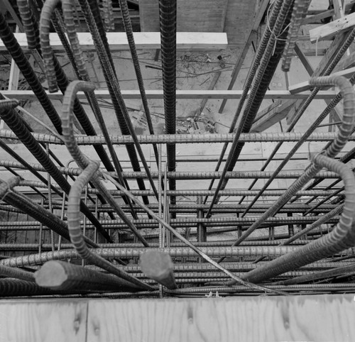 Rebar in Geisel Library construction, UC San Diego