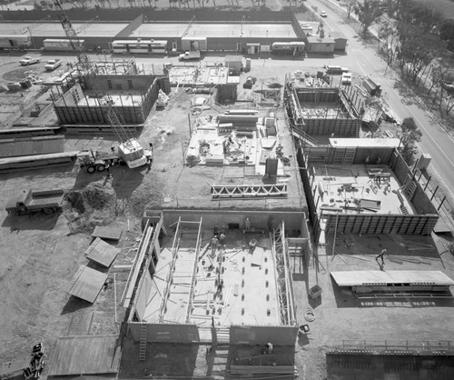 Aerial view of construction at Muir College, UC San Diego