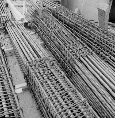 Rebar in Geisel Library construction, UC San Diego