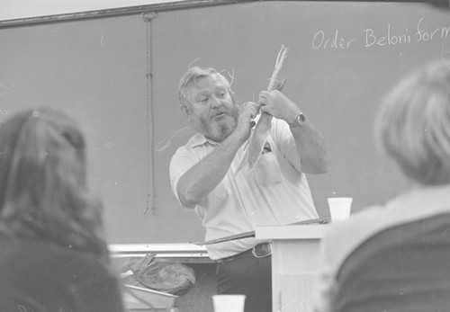 Richard H. Rosenblatt teaching an ichthyology class, UC San Diego