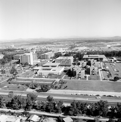 Aerial view of the UC San Diego campus (looking east)