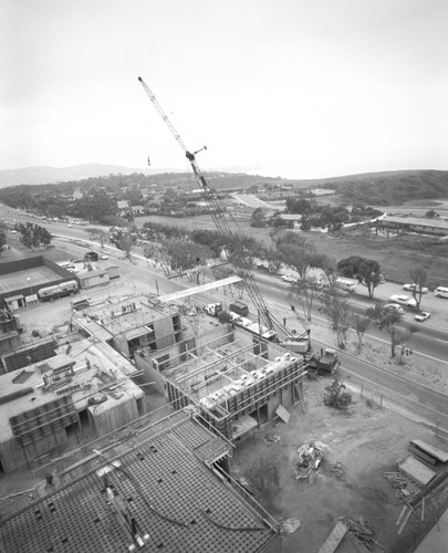 Aerial view of construction at Muir College, UC San Diego