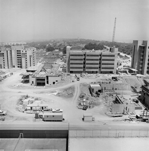 Aerial view of Muir College campus construction, UC San Diego