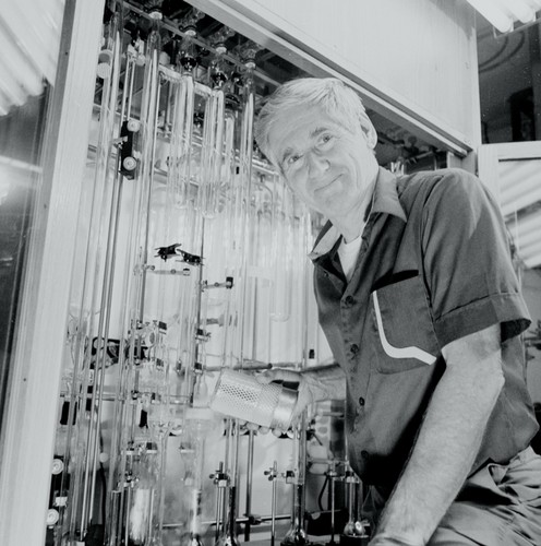 Charles D. Keeling in his laboratory, Scripps Institution of Oceanography