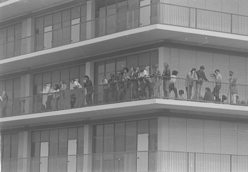 Students protesting against the Vietnam War, Urey Hall, UC San Diego