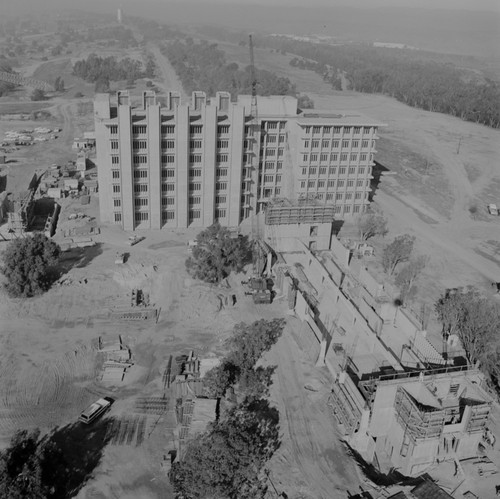 Aerial view of Muir College campus construction, UC San Diego