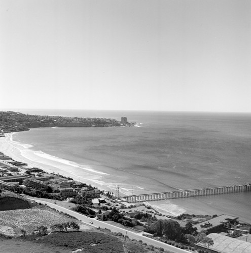 Aerial view of Scripps Institution of Oceanography campus and pier