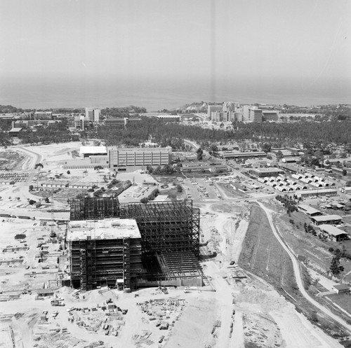 Aerial view of UC San Diego campus (looking west)