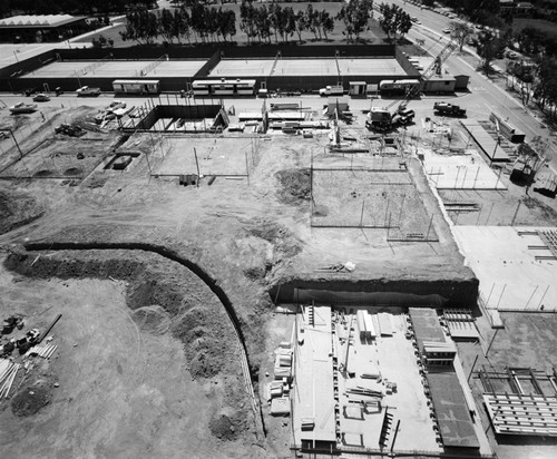 Aerial view of construction at Muir College, UC San Diego