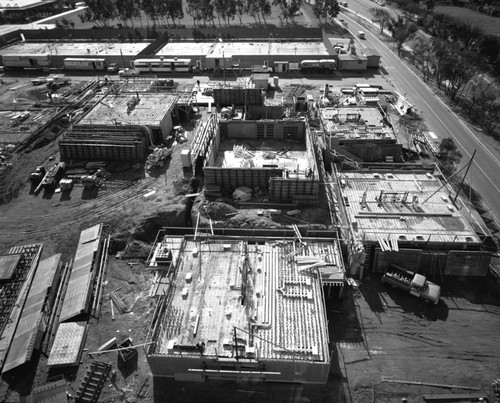 Aerial view of construction at Muir College, UC San Diego