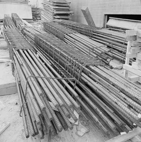 Rebar in Geisel Library construction, UC San Diego