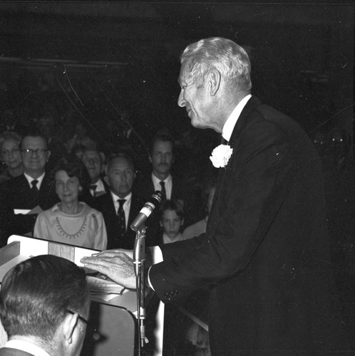 John S. Galbraith at Library dedication, UC San Diego