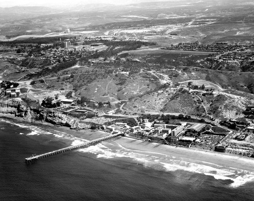 Aerial view of Scripps Institution of Oceanography and UC San Diego campus