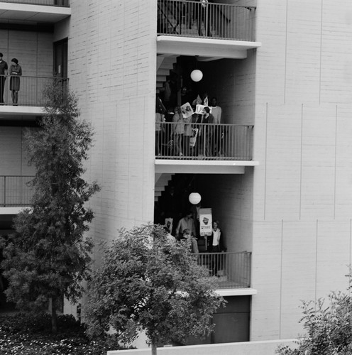 Student strike demonstration, Revelle College, UC San Diego