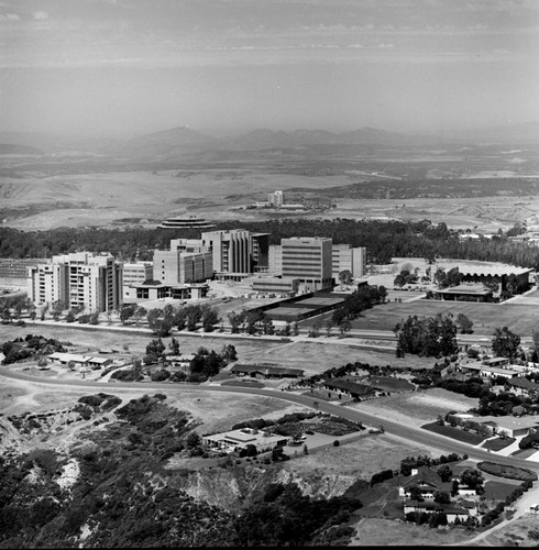 Aerial view of Muir and Revelle Colleges (looking northeast), UC San Diego