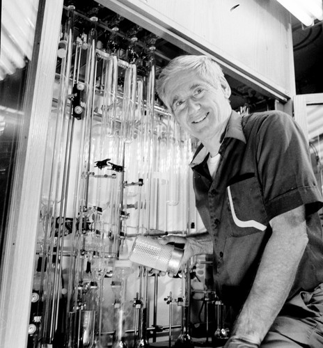 Charles D. Keeling in his laboratory, Scripps Institution of Oceanography