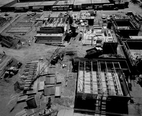 Aerial view of construction at Muir College, UC San Diego