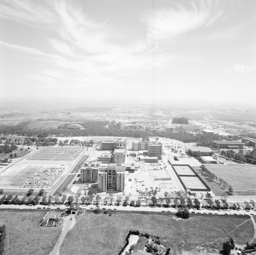 Aerial view of UC San Diego campus (looking east)