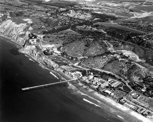 Aerial view of Scripps Institution of Oceanography and UC San Diego campus