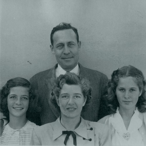 Roger Revelle and Ellen Revelle (center) with their daughters Mary (left) and Anne (right)