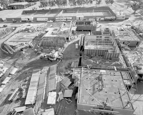 Aerial view of construction at Muir College, UC San Diego