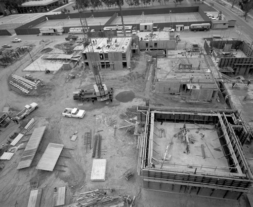 Aerial view of construction at Muir College, UC San Diego