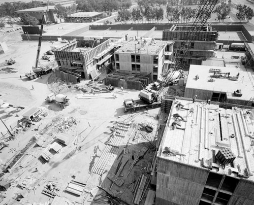 Aerial view of Revelle College campus construction, UC San Diego