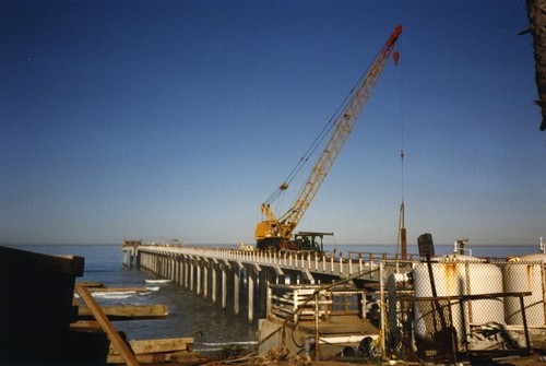 Ellen Browning Scripps Memorial Pier construction, Scripps Institution of Oceanography