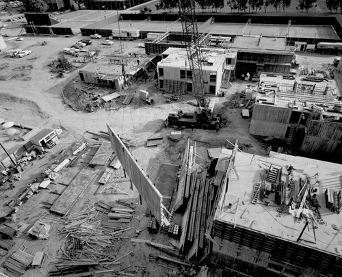 Aerial view of construction at Muir College, UC San Diego