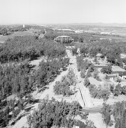 Aerial view of Geisel Library, UC San Diego