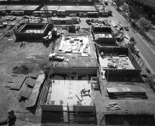 Aerial view of construction at Muir College, UC San Diego