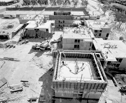 Aerial view of construction at Muir College, UC San Diego