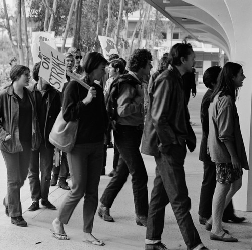 Student strike demonstration, Revelle College, UC San Diego