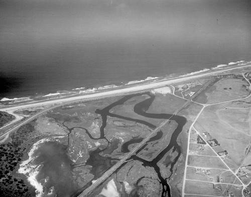 Aerial view of Los Peñasquitos Lagoon