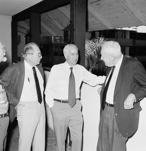 George G. Shor, Robert Lloyd Fisher, Willard N. Bascom, and Roger Revelle at Roger's 80th birthday party