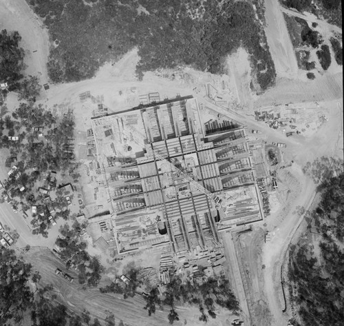 Aerial view of construction of Geisel Library, UC San Diego