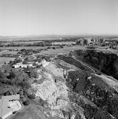 Aerial view of La Jolla Farms and UC San Diego, looking east