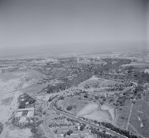 Aerial view of NOAA's Southwest Fisheries Science Center (SWFSC), Scripps Institution of Oceanography, and UC San Diego