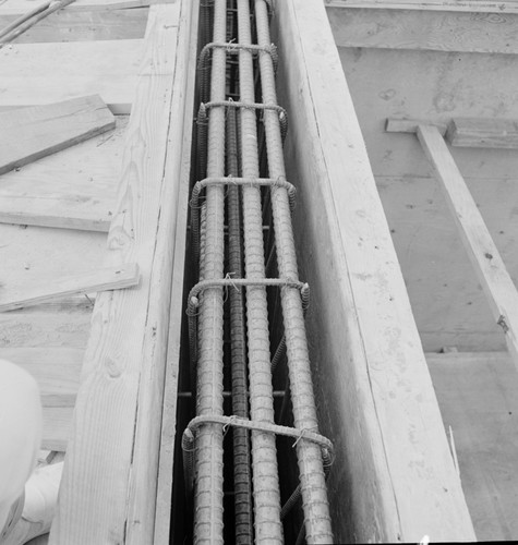 Rebar in Geisel Library construction, UC San Diego