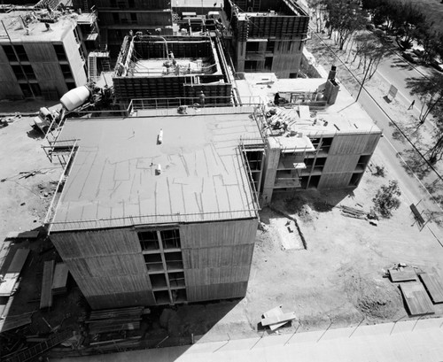 Aerial view of Revelle College campus construction, UC San Diego