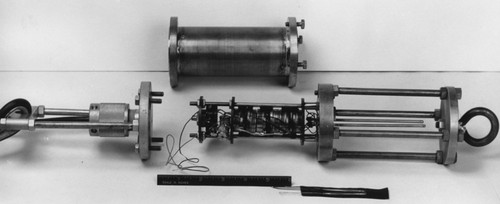 Exploded view of sensing-unit, Bottom-Mounted Temperature Recorder (BMTR)