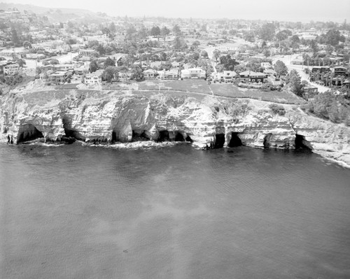 Aerial view of La Jolla sea caves