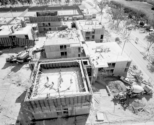 Aerial view of construction at Muir College, UC San Diego