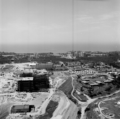 Aerial view of UC San Diego campus (looking west)