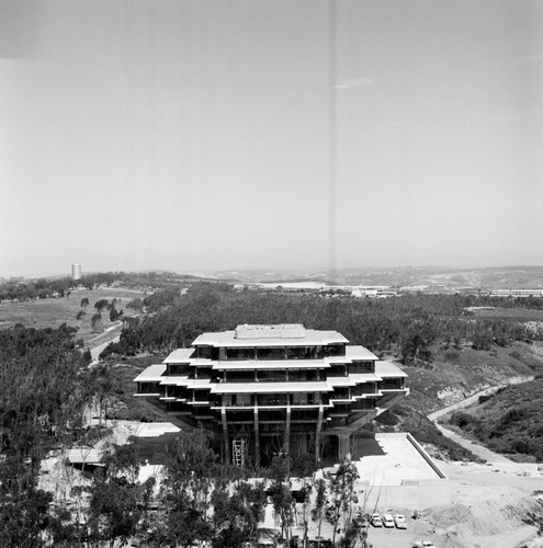 Aerial view of Geisel Library, UC San Diego