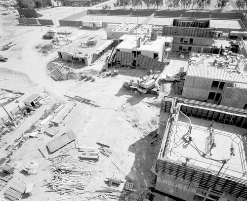 Aerial view of construction at Muir College, UC San Diego