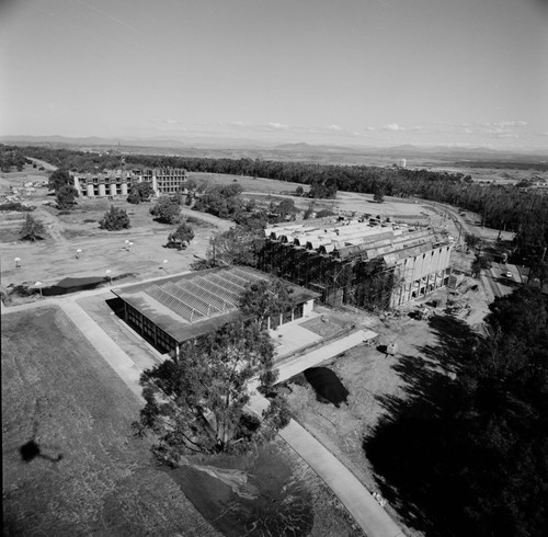 Aerial view of UC San Diego campus construction