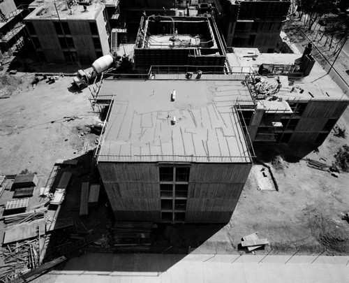 Aerial view of Muir College campus construction, UC San Diego