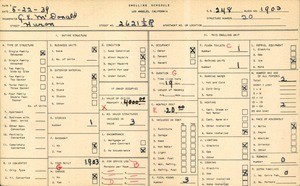 WPA household census for 2621 1/2 HURON, Los Angeles